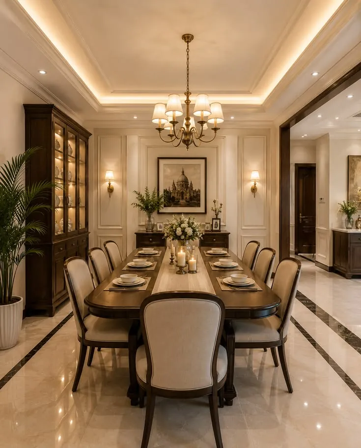 Villa Interiors Dining Area Design